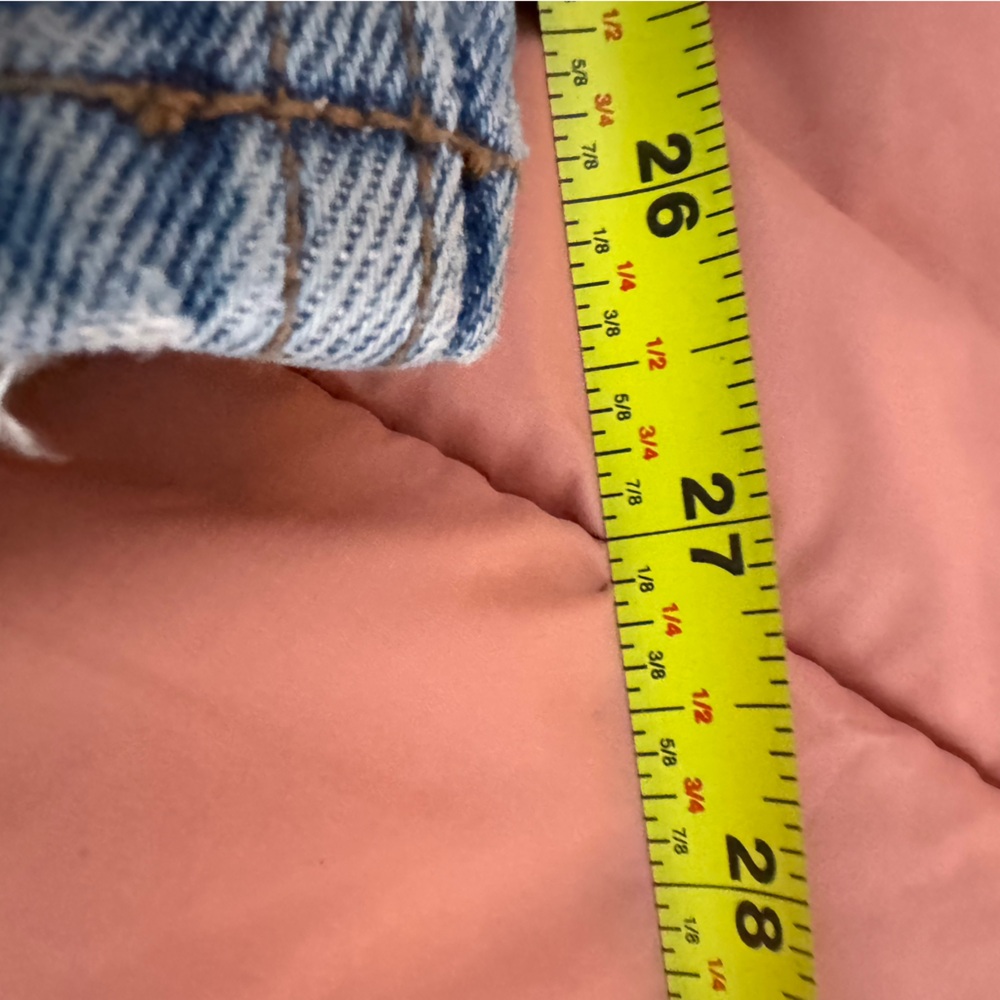 Abercrombie and Fitch Blue Distressed Straight Leg Jeans - Picture 7 of 10